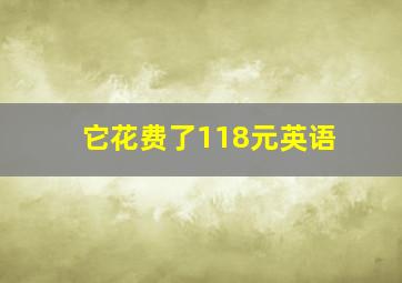 它花费了118元英语