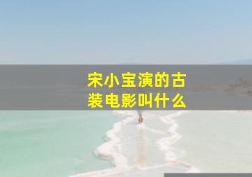 宋小宝演的古装电影叫什么