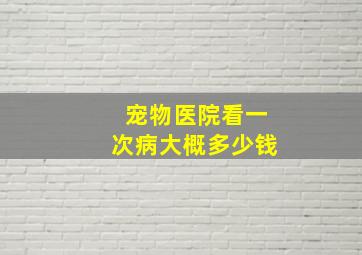 宠物医院看一次病大概多少钱