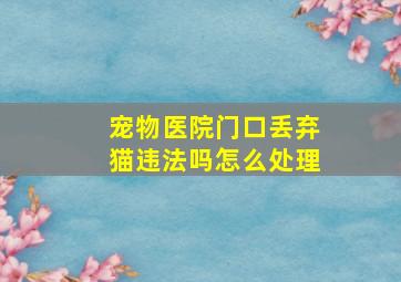 宠物医院门口丢弃猫违法吗怎么处理