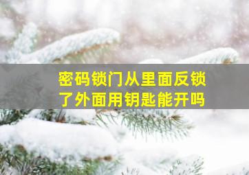 密码锁门从里面反锁了外面用钥匙能开吗