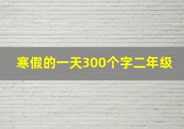 寒假的一天300个字二年级