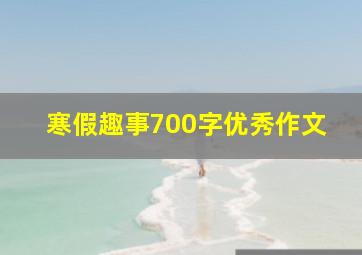 寒假趣事700字优秀作文