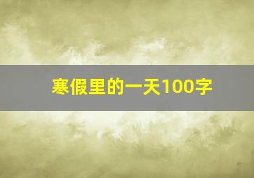 寒假里的一天100字