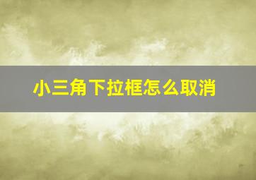 小三角下拉框怎么取消