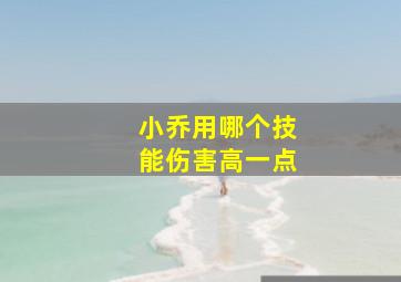 小乔用哪个技能伤害高一点