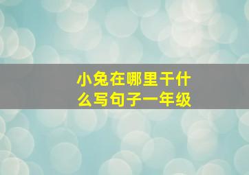 小兔在哪里干什么写句子一年级