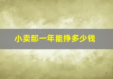 小卖部一年能挣多少钱