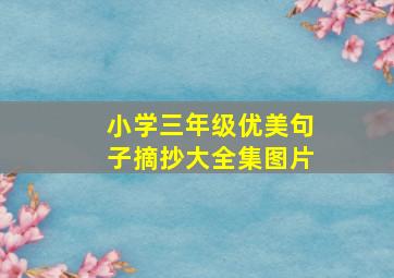 小学三年级优美句子摘抄大全集图片