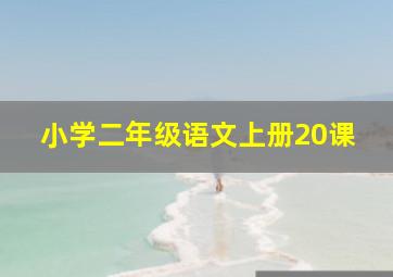 小学二年级语文上册20课