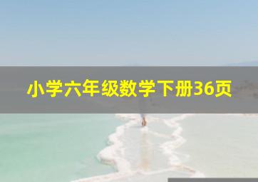 小学六年级数学下册36页