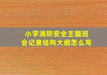 小学消防安全主题班会记录结构大纲怎么写