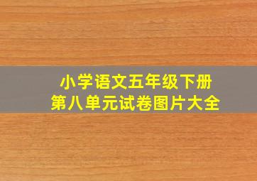 小学语文五年级下册第八单元试卷图片大全