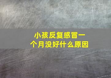 小孩反复感冒一个月没好什么原因