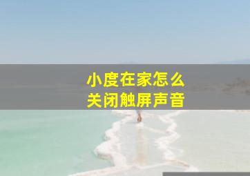 小度在家怎么关闭触屏声音