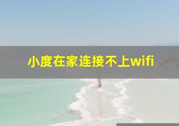 小度在家连接不上wifi