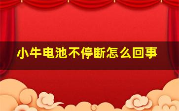 小牛电池不停断怎么回事