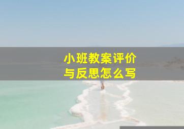 小班教案评价与反思怎么写