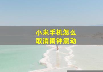 小米手机怎么取消闹钟震动