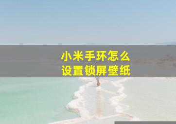 小米手环怎么设置锁屏壁纸