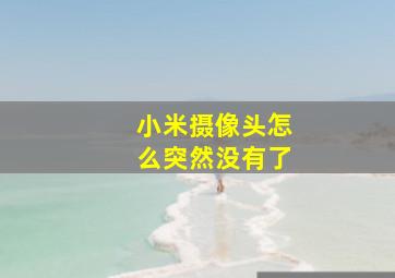 小米摄像头怎么突然没有了