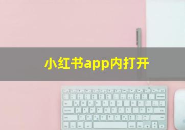 小红书app内打开