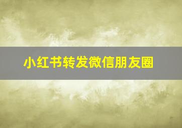 小红书转发微信朋友圈