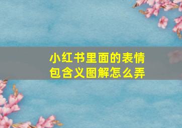 小红书里面的表情包含义图解怎么弄