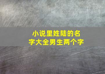 小说里姓陆的名字大全男生两个字