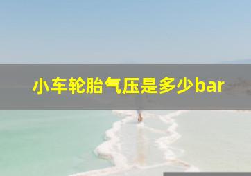 小车轮胎气压是多少bar