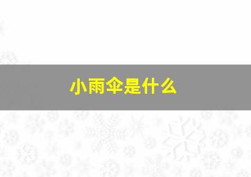 小雨伞是什么