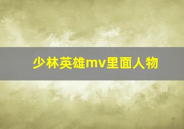 少林英雄mv里面人物