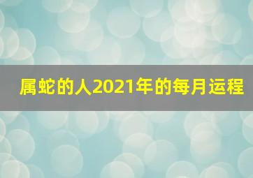 属蛇的人2021年的每月运程