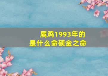 属鸡1993年的是什么命硕金之命