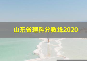 山东省理科分数线2020