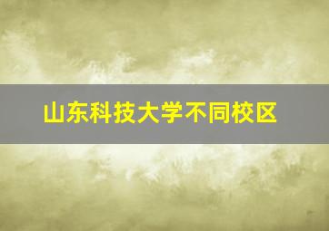 山东科技大学不同校区