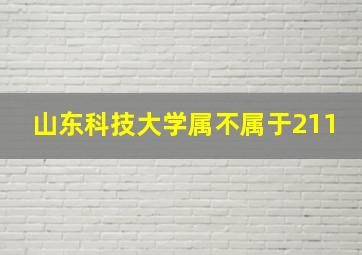 山东科技大学属不属于211