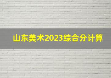 山东美术2023综合分计算