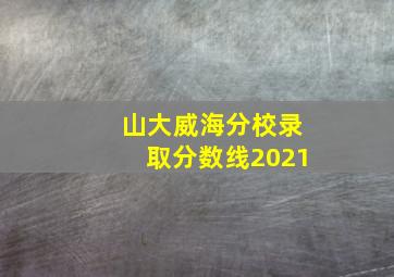 山大威海分校录取分数线2021