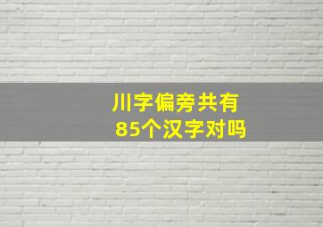 川字偏旁共有85个汉字对吗