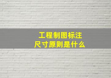 工程制图标注尺寸原则是什么