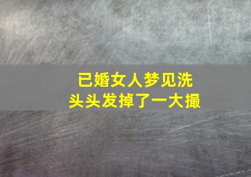 已婚女人梦见洗头头发掉了一大撮