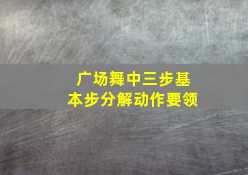 广场舞中三步基本步分解动作要领