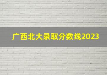 广西北大录取分数线2023