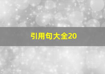 引用句大全20