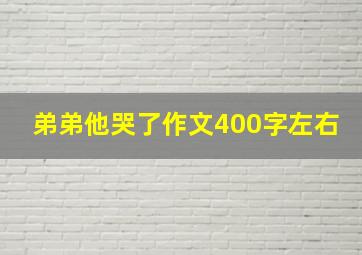 弟弟他哭了作文400字左右