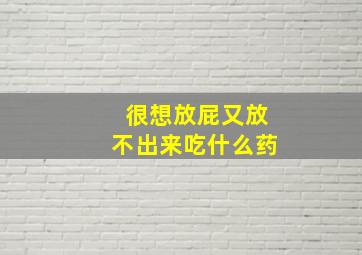 很想放屁又放不出来吃什么药