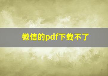 微信的pdf下载不了