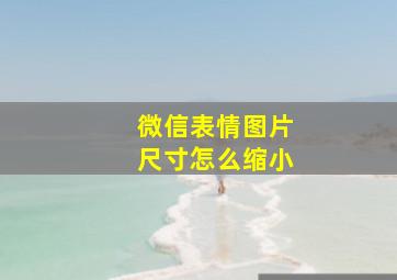 微信表情图片尺寸怎么缩小