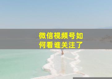 微信视频号如何看谁关注了